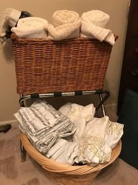Cotton blankets and linens.
