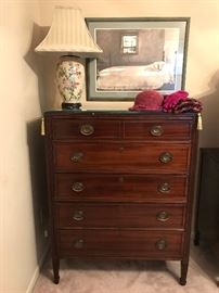 Taller antique dresser made by Irwin.