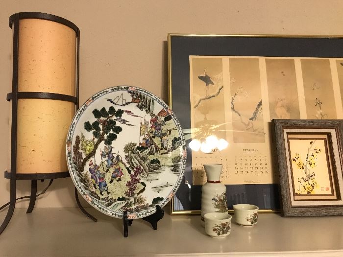 The calendar is vintage.   Very nice Asian pieces.