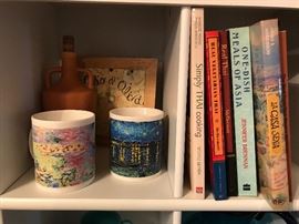 Lots of unique cook books.