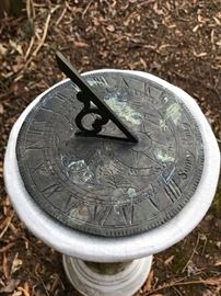 Close up of sun dial.