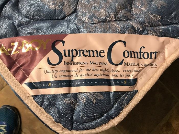 Label on mattress.