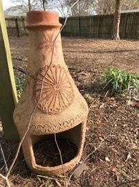 Decorative chiminea.