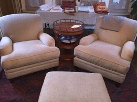 Room & Board Spencer Chairs originally $1900 for pair of chairs and an ottoman asking $560 for the set