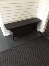 Wonderful bench - indoor or outdoor, shelf for storing shoes or.......asking 120  custom made by Colonial House 45"l x 18"h x 11"deep