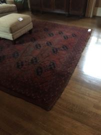 Antique oriental rug measures 7'10" x 9' 10" as found asking $300