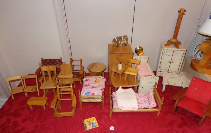 Strombecker and Pert Pat doll furniture.