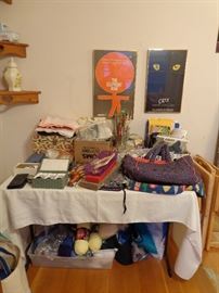 Sewing and knitting supplies.