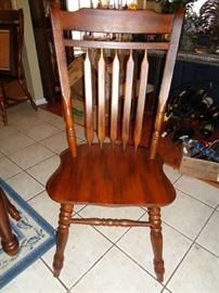 closeup of one of 6 chairs that goes with a table & leaf