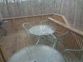 one of 2 patio sets, no cushions