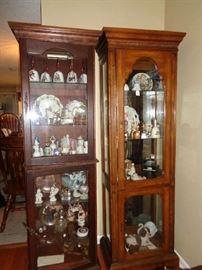 pair of bookcases/ curio cabinets, 