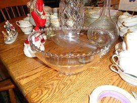 candlewick oval footed bowl