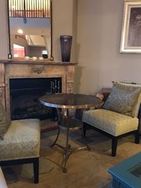 2 Occasional Chairs with Side Table