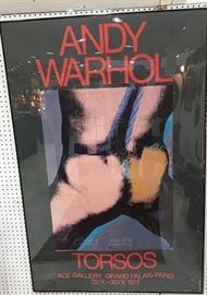 Andy Warhol Framed Torsos Poster appro. 4’by 6’