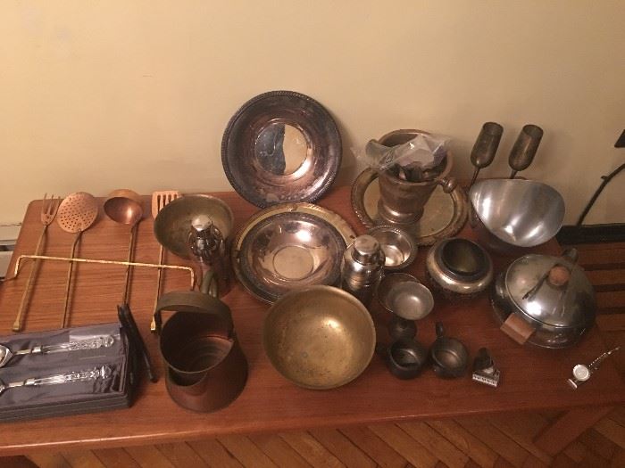 Silver, Brass & Copper kitchen ware
