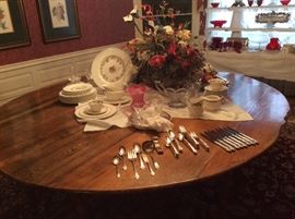 Antique 7ft diameter “wake” table