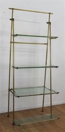 Lot 71: Brass & Glass Etagere