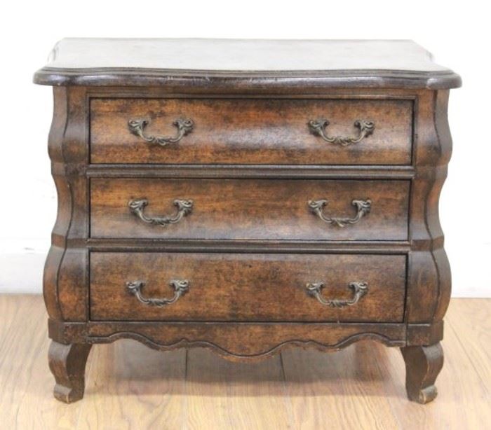 Lot 64: Rococo Style Stained Pine Miniature Chest