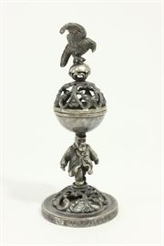 Lot 269: Russian Figural Spice Tower with Eagle Atop