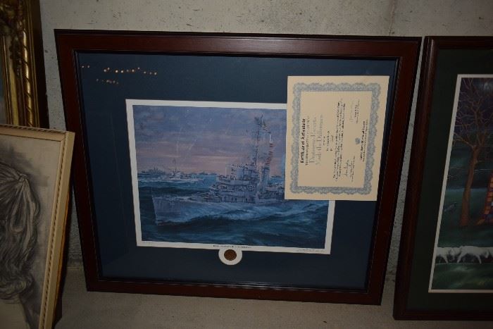 Destroyer Escorts made the Diffence by John Charles Roach w/ authenticity certificate