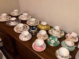 Collection of vintage tea cups