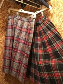 Vintage plaid skirts