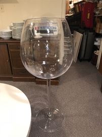 Tall lucite wine glass