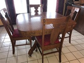 Antique kitchen table and chairs