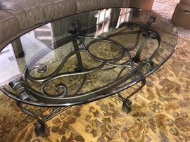 Coffee table with ornate design