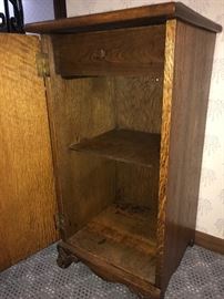 Inside of music cabinet