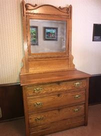 Antique dresser with mirror