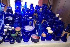 Colbalt blue glass collection