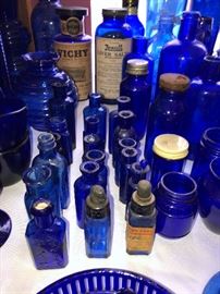 Colbalt Blue bottle collection