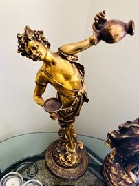 Collection Francaise Society - J.B. Hirsch Company . The Collection of Francaise is made of Speleter which is zinc refined to it’s highest purity; making it extremely durable. J. B. Hirsch is one of the last remaining companies in the world making statuary from original 19th Century French moulds.