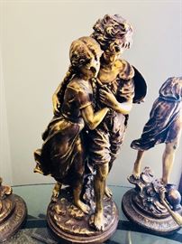 Collection Francaise Society - J.B. Hirsch Company . The Collection of Francaise is made of Speleter which is zinc refined to it’s highest purity; making it extremely durable. J. B. Hirsch is one of the last remaining companies in the world making statuary from original 19th Century French moulds.