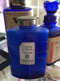 Evening in Paris Talcum Colbalt Blue Bottle