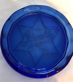 Gluek’s colbalt blue coaster