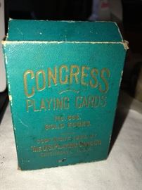 Vintage Congress Playing Cards- No. 606 Gold Edges