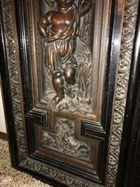 Antique Original French Bronze Doors from 1877. These stunning pieces of art were one part of a large French cabinet. The artwork/design is simply stunning!