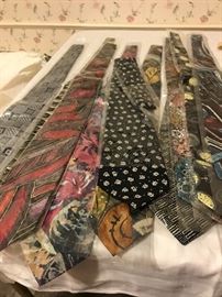 New Ties; most are silk