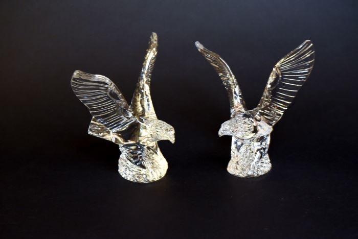 Waterford Crystal 7.5" Flying Bald Eagles