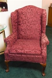 Rowe Furniture Rose Wing Back Chair With Rolled Arms