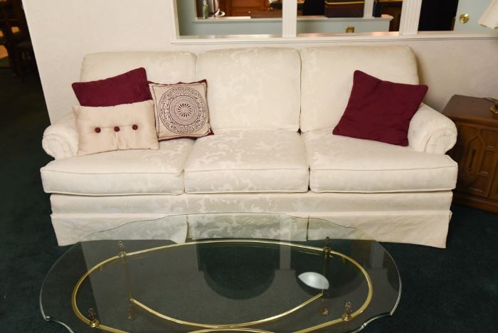 White FLEXSTEEL Living Room Sofa