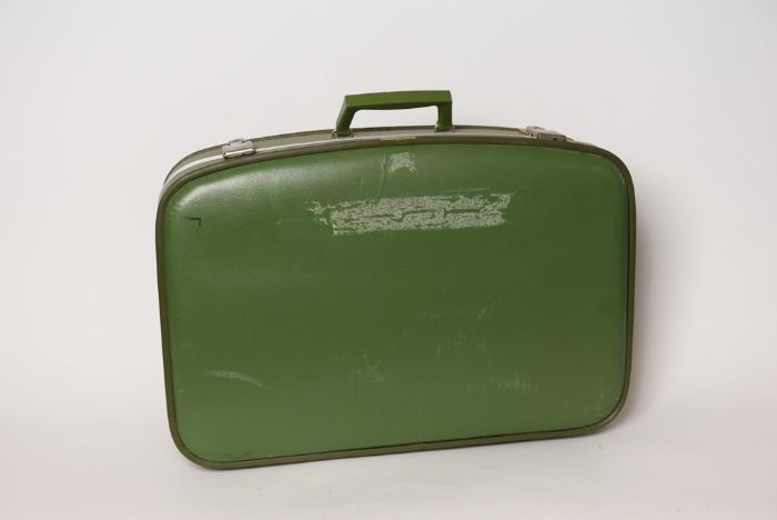 Vintage Small Green Suitcase