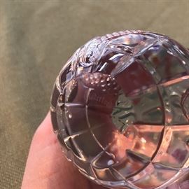 WATERFORD EARTH GLOBE PAPERWEIGHT / FIGURINE
