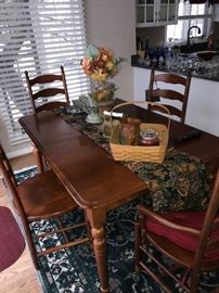 SOLID WOOD DINING TABLE WITH 4 CHAIRS