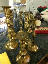 BRASS CANDLE HOLDERS