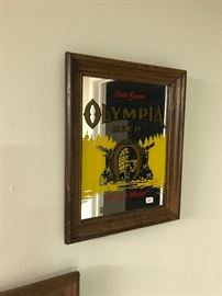 MIRRORED OLYMPIA BEER SIGN