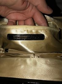 BLACK PATENT LEATHER ELLIOTT LUCCA HANDBAG