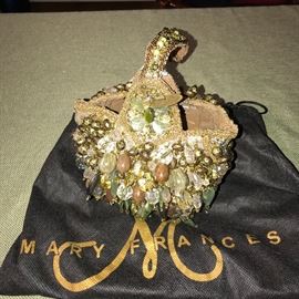 MARY FRANCES PISTACHIO HANDBAG